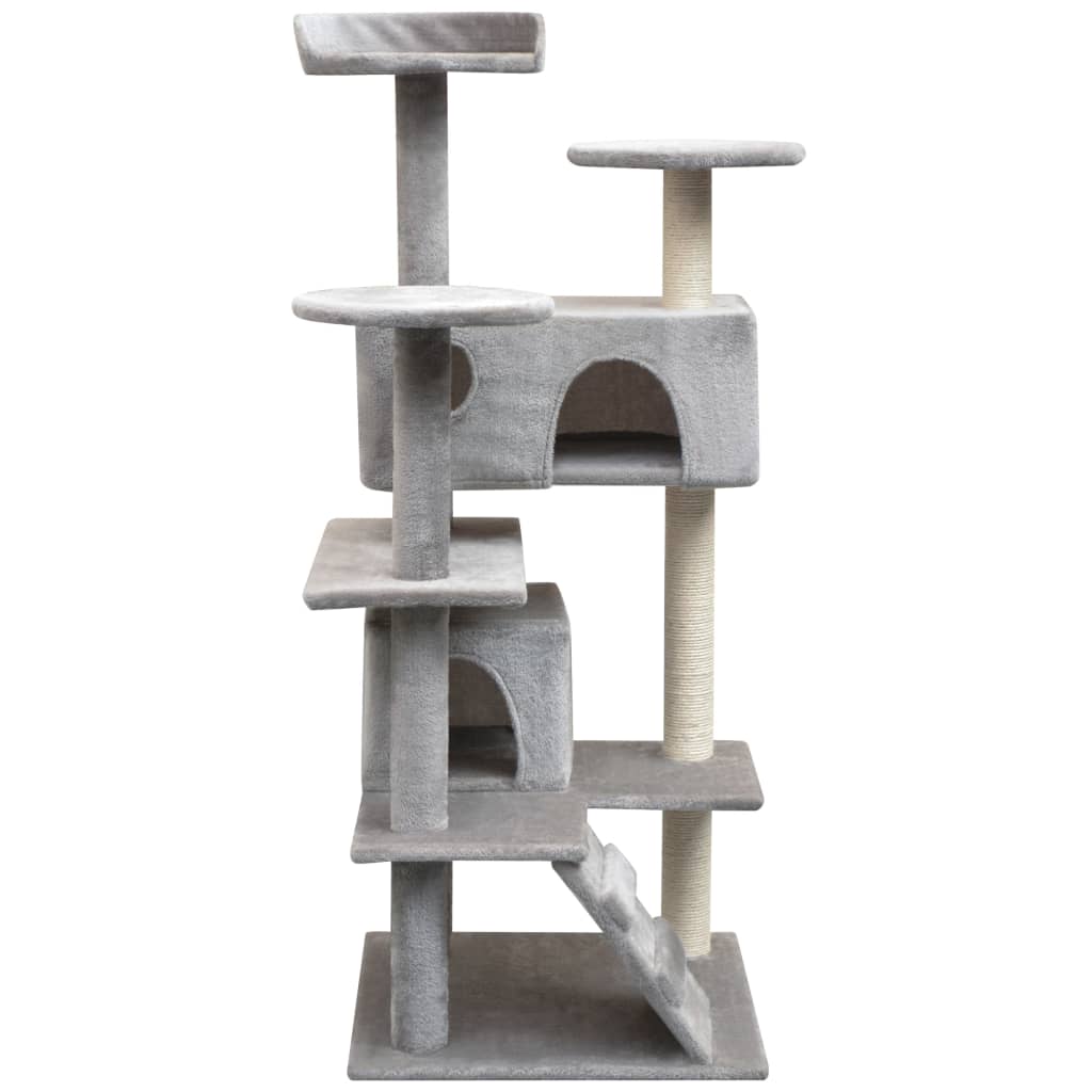 HKM-8523965 Sisal Cat Scratching Post with Cozy Hideaways and Plush Finish - 125 cm Tall