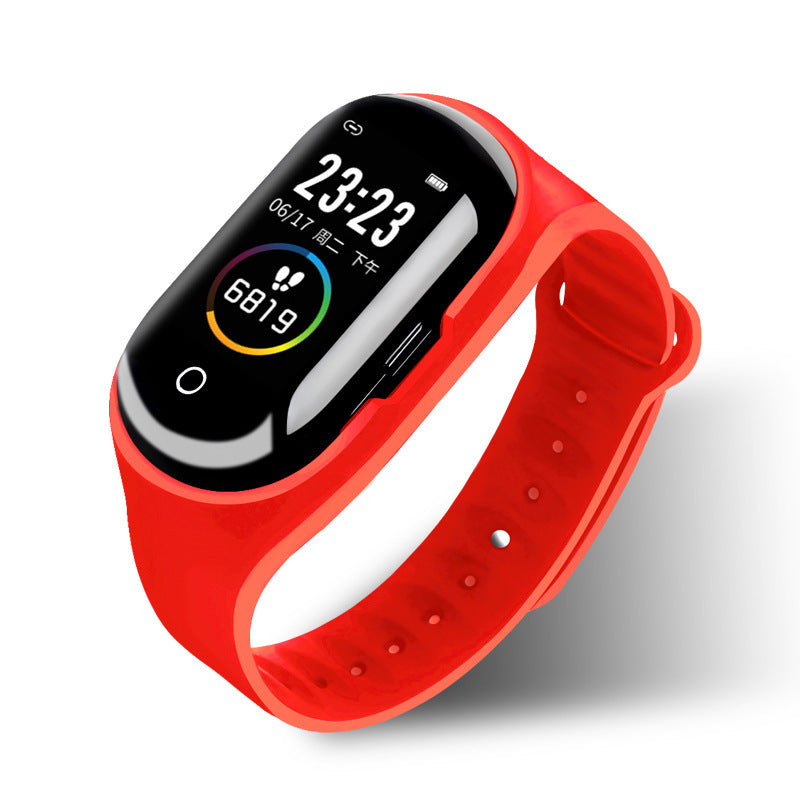 HKM-852435 Smart Bracelet with Wireless Earphones - 1 Inch Display, 130mAh Battery, Silicone Wristband, USB 2.0 Connectivity