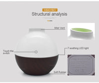 HKM-852435 Wood Grain Home Office Desk Humidifier with Silent Operation