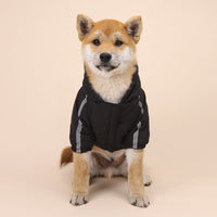 HKM-8525117 Casual Black and Red Cotton Shell Jacket for Dogs in Sizes S to XXL
