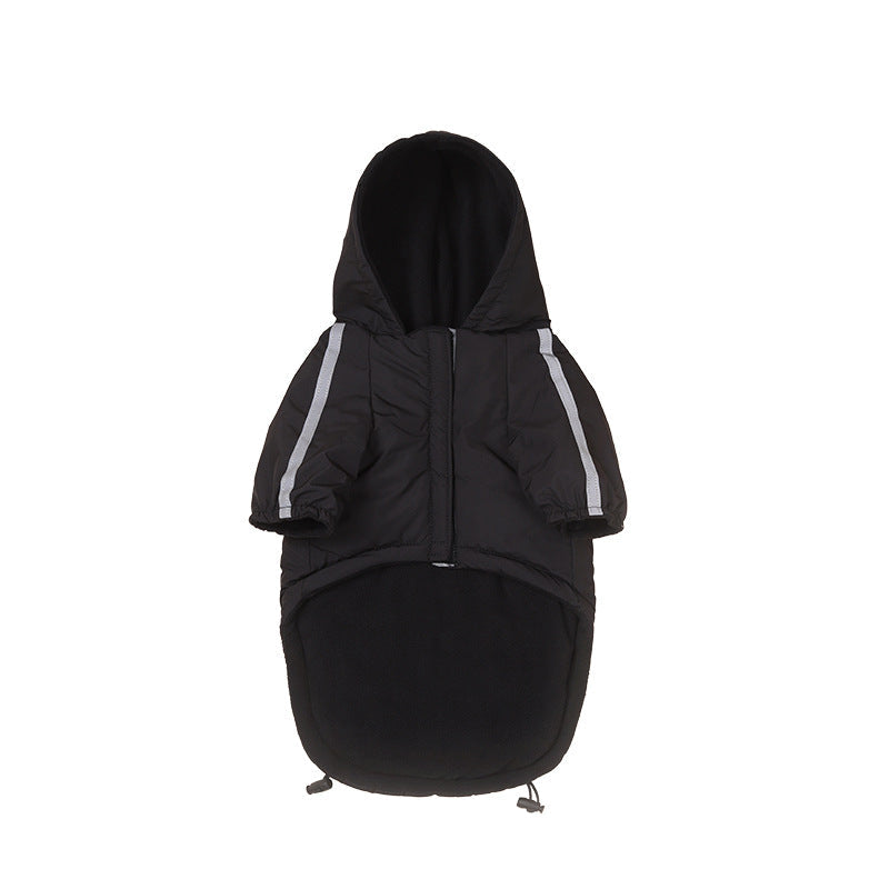HKM-8525117 Casual Black and Red Cotton Shell Jacket for Dogs in Sizes S to XXL