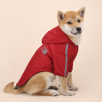 HKM-8525117 Casual Black and Red Cotton Shell Jacket for Dogs in Sizes S to XXL