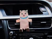 HKM-852627 Cute Cat Adjustable Air Vent Phone Holder for Cars - Rubber, Fits All Phones and Vents