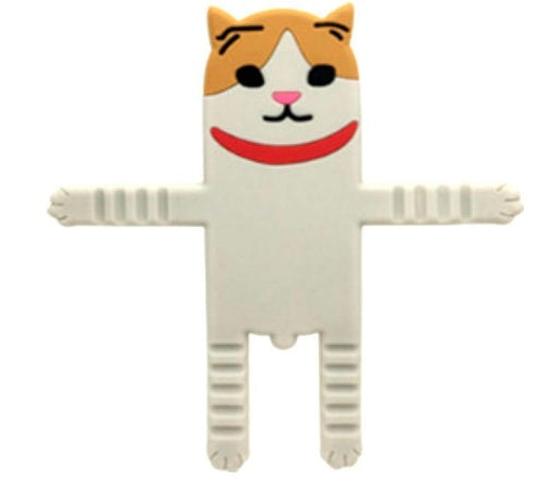HKM-852627 Cute Cat Adjustable Air Vent Phone Holder for Cars - Rubber, Fits All Phones and Vents