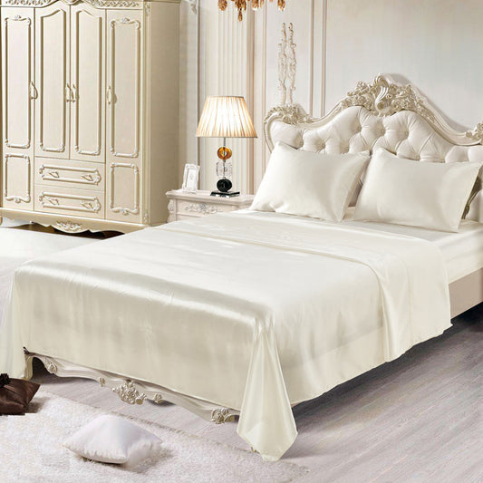 HKM-852691 Imitation Silk Polyester Bedding Set with Active Dyeing - 4 Pieces