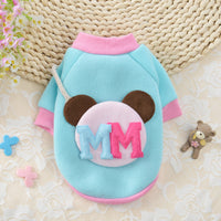 HKM-8527037 Cozy Coral Fleece Princess Pet Dress Sweater for Autumn and Winter