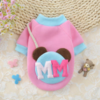 HKM-8527037 Cozy Coral Fleece Princess Pet Dress Sweater for Autumn and Winter