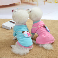 HKM-8527037 Cozy Coral Fleece Princess Pet Dress Sweater for Autumn and Winter