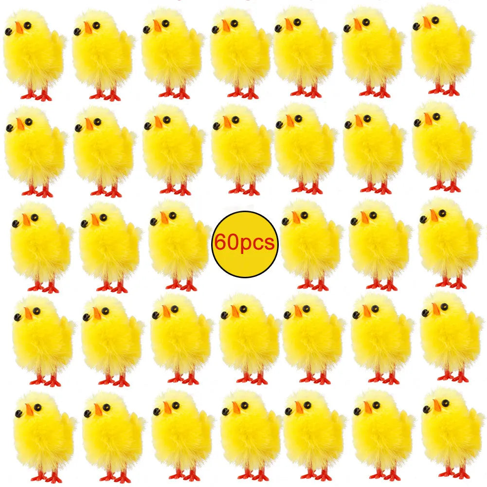 HKM-852755 Adorable Mini Plush Easter Chick Decorations for Home and Party Use, Ideal for All Ages
