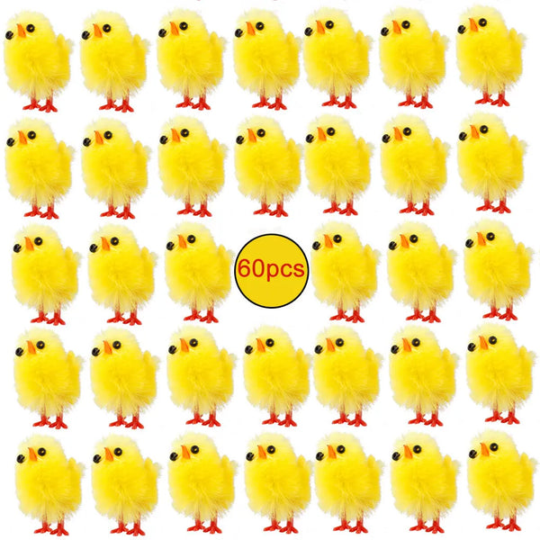 HKM-852755 Adorable Mini Plush Easter Chick Decorations for Home and Party Use, Ideal for All Ages