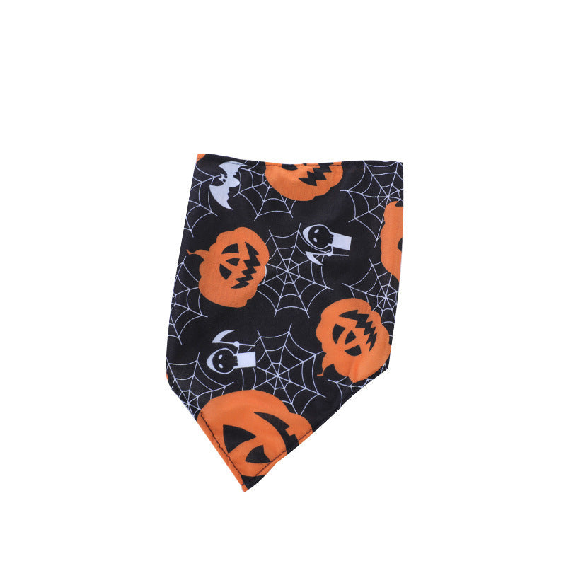 HKM-8528061 Small Dog Costume with Funny Pumpkin Head Grim Reaper Pattern - Fabric Scarf Included
