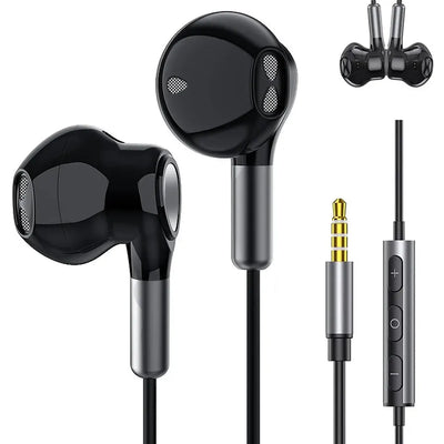 HKM-852819 Wired Earphones with Mic and Volume Control for Hands-Free Listening