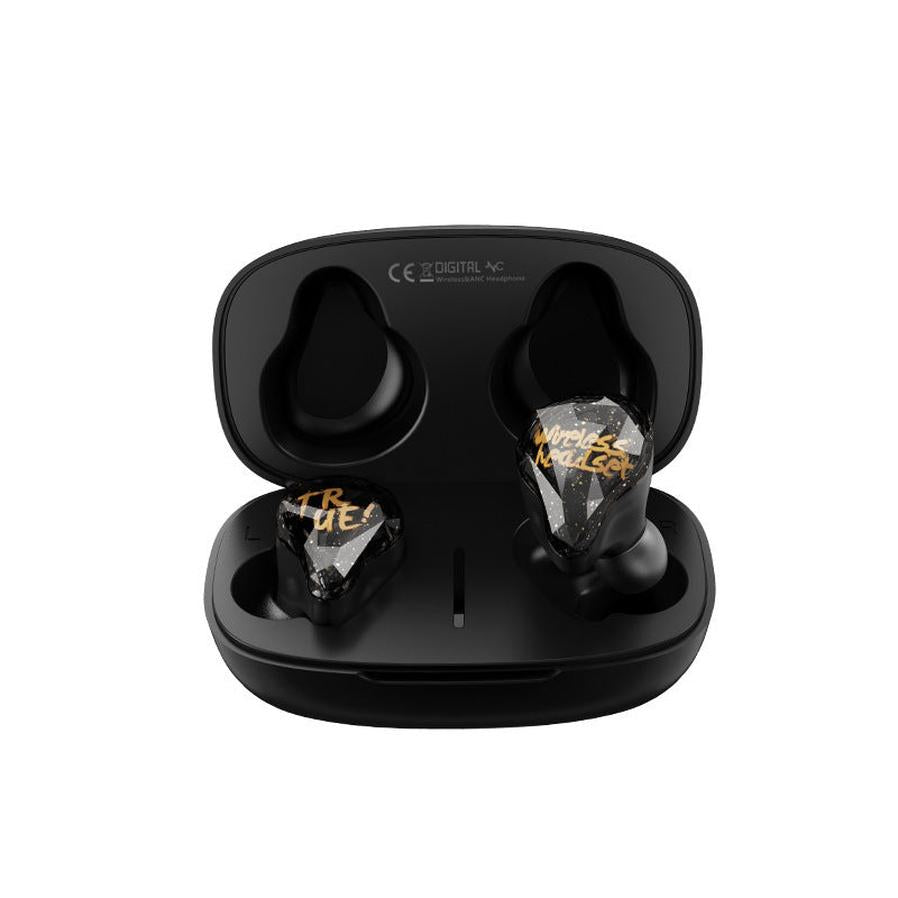 HKM-852947 Wireless Bluetooth Headset with Dual Ear Support, 10m Range, Voice Control and Music Functionality in Black and White
