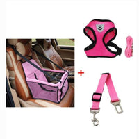 HKM-8529725 Premium Waterproof Oxford Cloth Pet Car Safety Carrier with Harness & Leash Set - Available in Multiple Colors