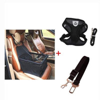 HKM-8529725 Premium Waterproof Oxford Cloth Pet Car Safety Carrier with Harness & Leash Set - Available in Multiple Colors