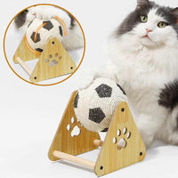 HKM-8531261 Vertical Wooden Cat Scratch Board with Sisal Rope for Claw Grinding and Play
