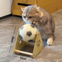 HKM-8531261 Vertical Wooden Cat Scratch Board with Sisal Rope for Claw Grinding and Play