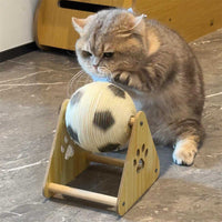 HKM-8531261 Vertical Wooden Cat Scratch Board with Sisal Rope for Claw Grinding and Play