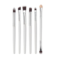 HKM-853139 6-Piece Essential Eye Makeup Brush Set for Eyeshadow, Eyebrow, Lip, and Eyeliner Applications