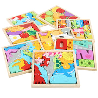 HKM-853203 Montessori Wooden Educational Puzzle Box for Kids - Creative Stereoscopic Learning Toy