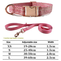 HKM-8532285 Personalized Durable Nylon Dog Leash with Anti-Lost Collar Set
