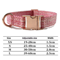 HKM-8532285 Personalized Durable Nylon Dog Leash with Anti-Lost Collar Set