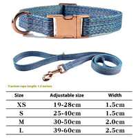 HKM-8532285 Personalized Durable Nylon Dog Leash with Anti-Lost Collar Set