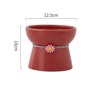 HKM-8532413 Ceramic Cat Water Bowl with Adjustable Height and Color Options