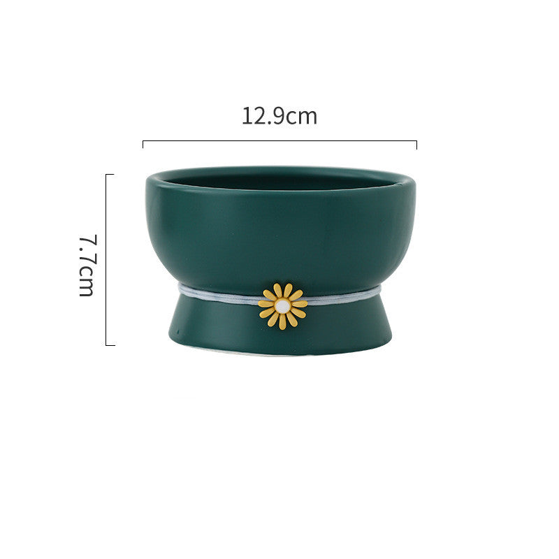 HKM-8532413 Ceramic Cat Water Bowl with Adjustable Height and Color Options
