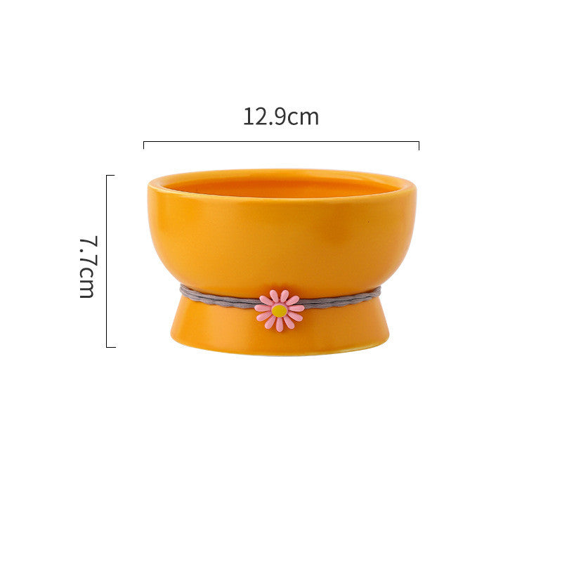 HKM-8532413 Ceramic Cat Water Bowl with Adjustable Height and Color Options