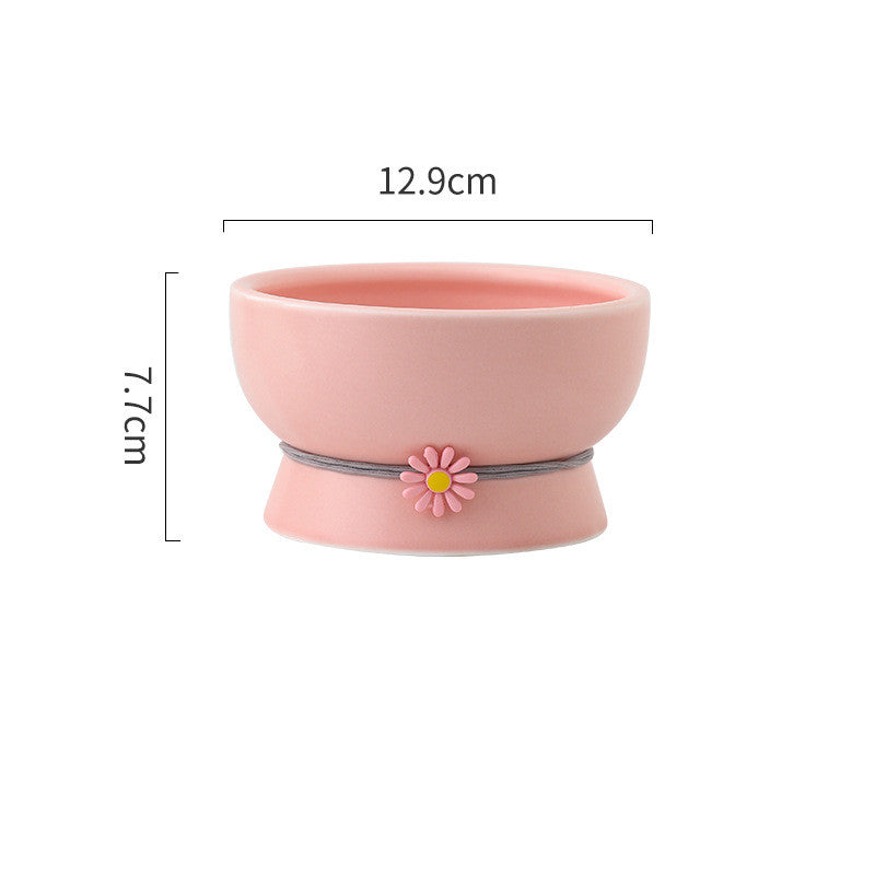 HKM-8532413 Ceramic Cat Water Bowl with Adjustable Height and Color Options