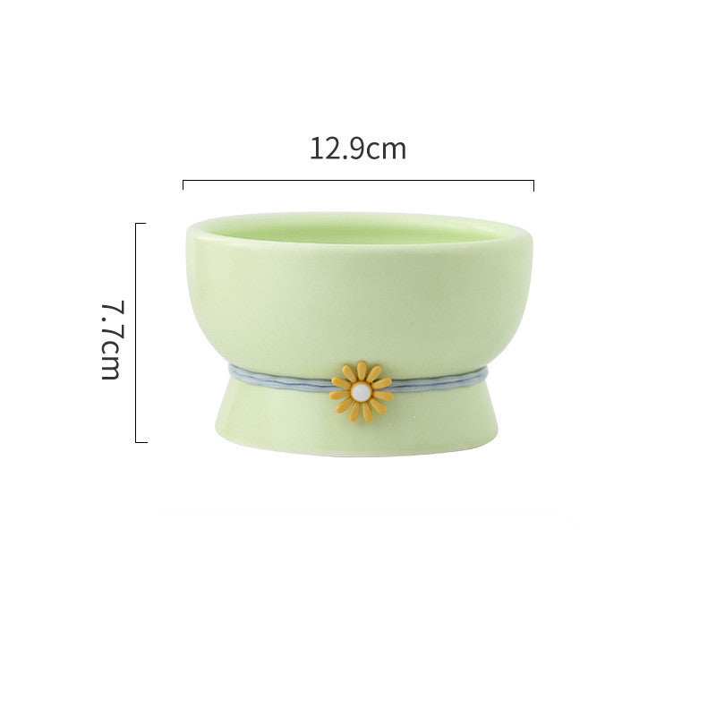 HKM-8532413 Ceramic Cat Water Bowl with Adjustable Height and Color Options