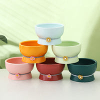 HKM-8532413 Ceramic Cat Water Bowl with Adjustable Height and Color Options