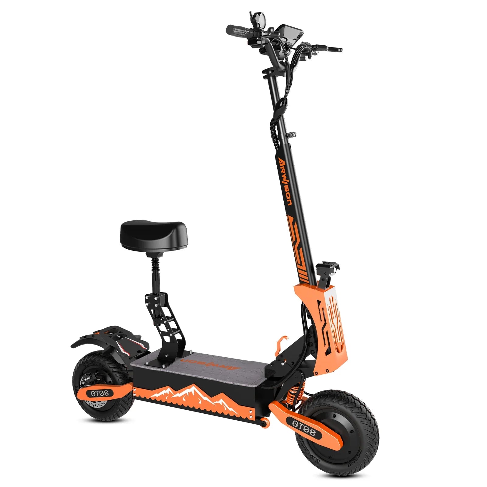 HKM-853267 5600W Dual Motor 60V 27Ah Long Range Foldable Electric Scooter with Big Screen and Removable Seat