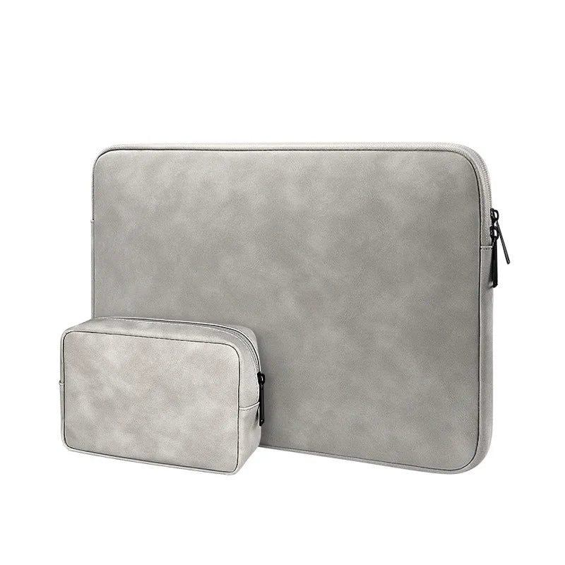 HKM-853459 Universal PU Leather Waterproof Laptop Sleeve with Customizable Logo for Men and Women