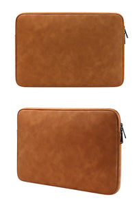 HKM-853459 Universal PU Leather Waterproof Laptop Sleeve with Customizable Logo for Men and Women