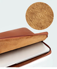 HKM-853459 Universal PU Leather Waterproof Laptop Sleeve with Customizable Logo for Men and Women