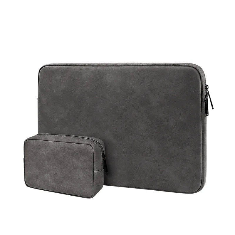 HKM-853459 Universal PU Leather Waterproof Laptop Sleeve with Customizable Logo for Men and Women