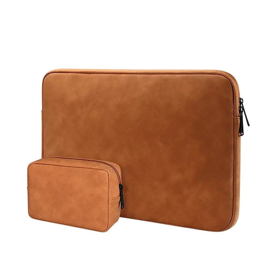 HKM-853459 Universal PU Leather Waterproof Laptop Sleeve with Customizable Logo for Men and Women