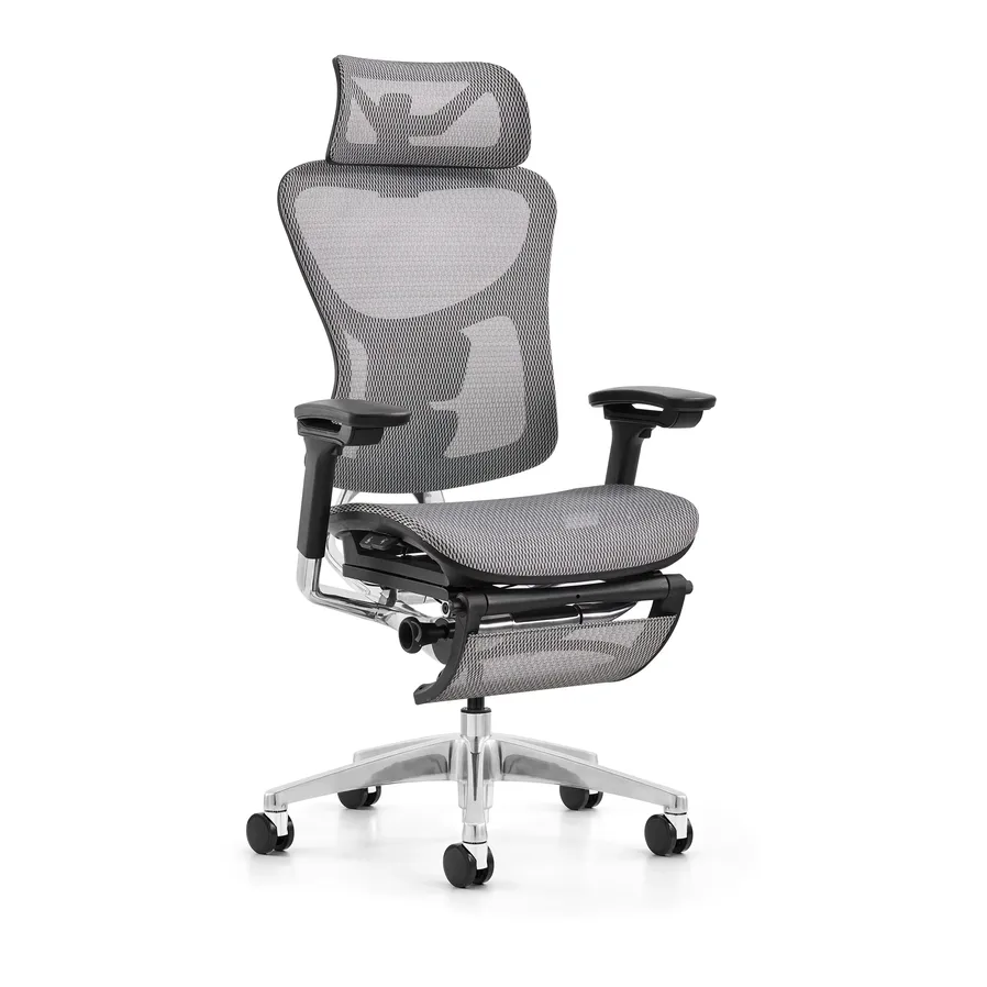HKM-853523 Ergonomic High Back Office Chair with Adjustable 4D Armrests and Reclining Feature - Full Mesh Design