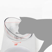 HKM-8536381 Double Pet Bowl for Dogs and Cats - ABS Material, White, Food & Water Design
