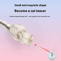 HKM-8537021 Automatic Interactive Cat Laser Toy with Tumbler Design and USB Charging for Indoor Play