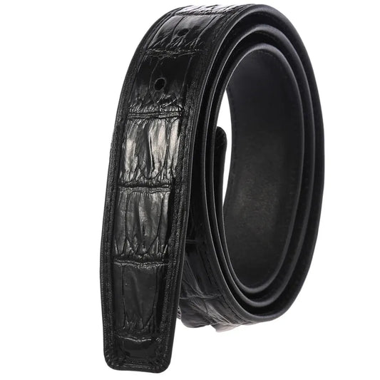 HKM-853779 Crocodile Pattern Leather Cowhide Belt - Stylish and Durable Accessory