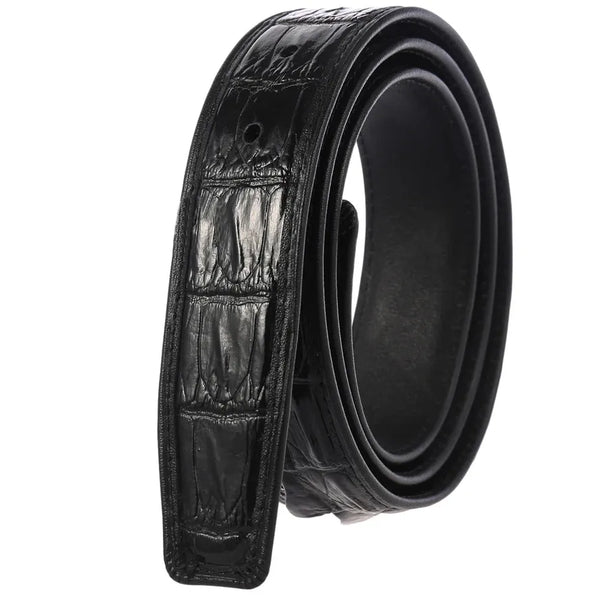 HKM-853779 Crocodile Pattern Leather Cowhide Belt - Stylish and Durable Accessory