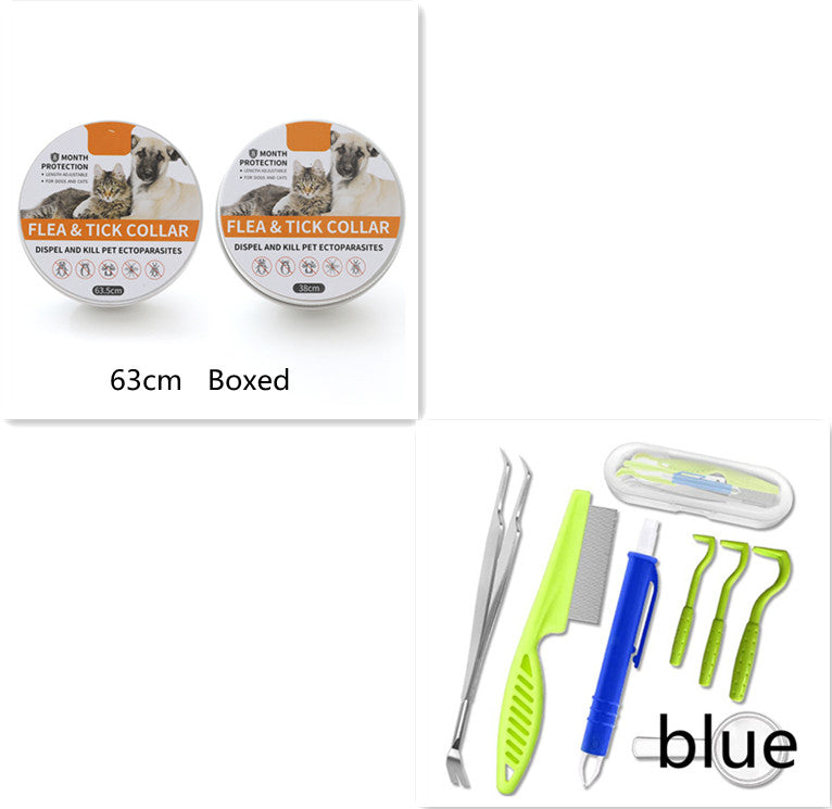 HKM-8538173 Insect-Repellent Silicone Pet Collar for Cats and Dogs - Grey, Orange, Blue, Black Options