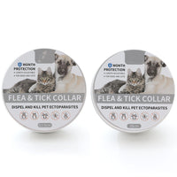 HKM-8538173 Insect-Repellent Silicone Pet Collar for Cats and Dogs - Grey, Orange, Blue, Black Options