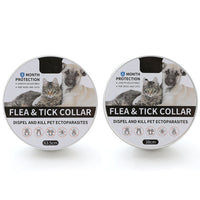 HKM-8538173 Insect-Repellent Silicone Pet Collar for Cats and Dogs - Grey, Orange, Blue, Black Options