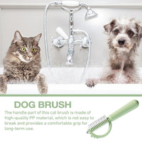 HKM-8539453 Self-Cleaning Cat Brush with Double-Sided Design for Shedding and Dematting – Cute Dinosaur Shape