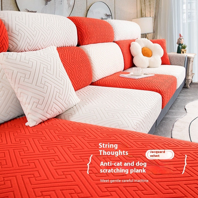 HKM-853971 Non-Slip Sofa Cushion Cover in Various Colors and Sizes, Modern Stripe Pattern