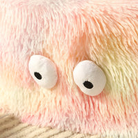 HKM-8540221 Cozy Round Monster Cat Bed for Dogs and Cats - Winter Warm Nest and Teaser Pad